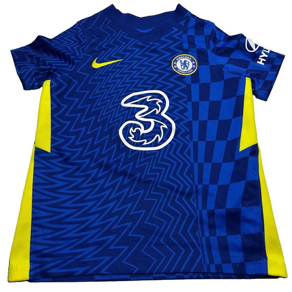 Kid's Nike Chelsea FC 2021/22 Home Soccer Jersey Size Small Blue CV8266-409